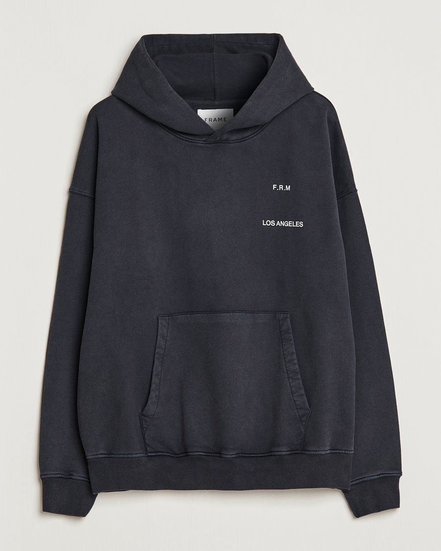 Heren | Truien | FRAME | Faded Washed Coton Hoodie Black