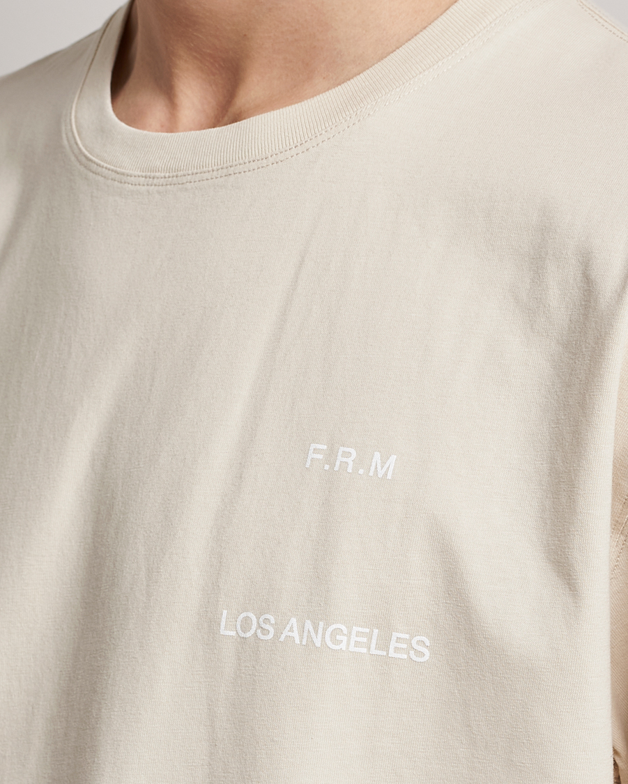 Heren | T-shirts | FRAME | Logo Print T-Shirt White Beige