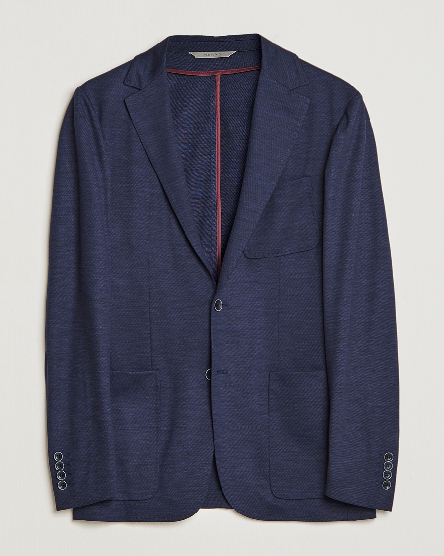 Heren | Blazers | Canali | Wool Jersey Blazer Navy