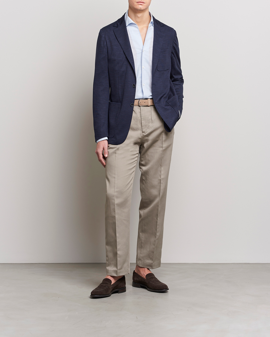 Heren | Blazers | Canali | Wool Jersey Blazer Navy