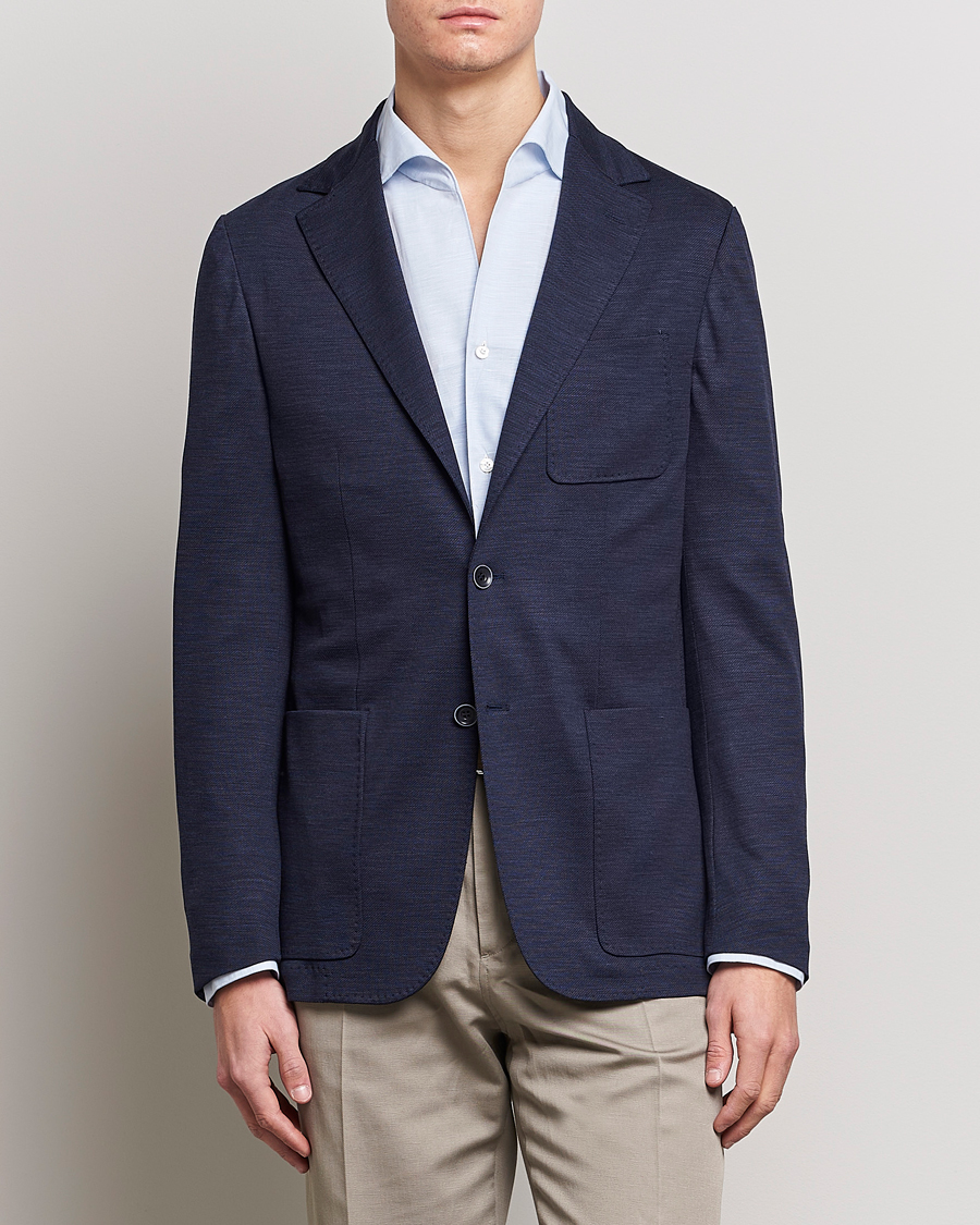 Heren | Blazers | Canali | Wool Jersey Blazer Navy