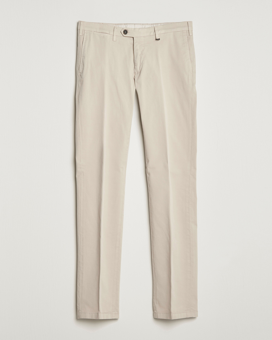 Heren | Broeken | Canali | Cotton Stretch Chinos Beige