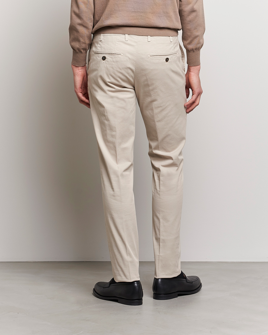 Heren | Broeken | Canali | Cotton Stretch Chinos Beige