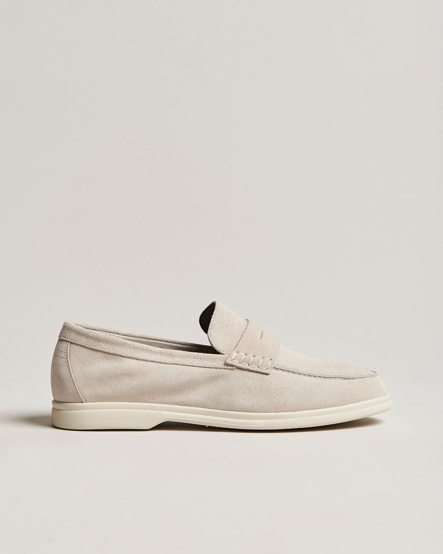 Heren | Canali Summer Loafers Light Beige Suede | Canali | Summer Loafers Light Beige Suede