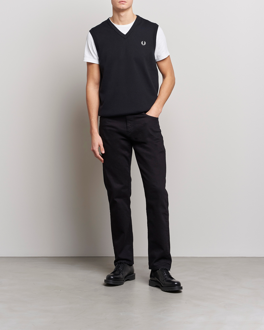 Heren | Truien | Fred Perry | Classic V-Neck Tank Black
