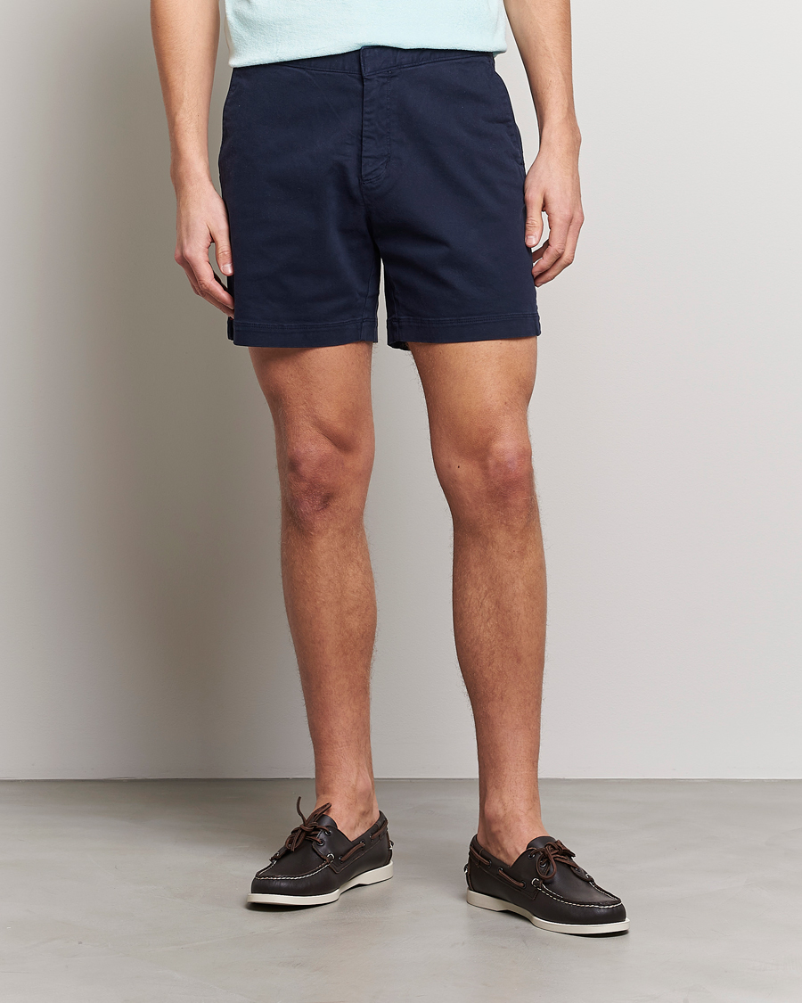 Heren | Afdelingen | Orlebar Brown | Bulldog Cotton Stretch Twill Shorts Dark Navy