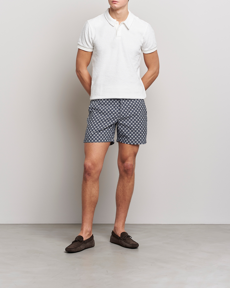 Heren | Zwembroek | Orlebar Brown | Bulldog Tela Jacquard Swimshorts Night Iris