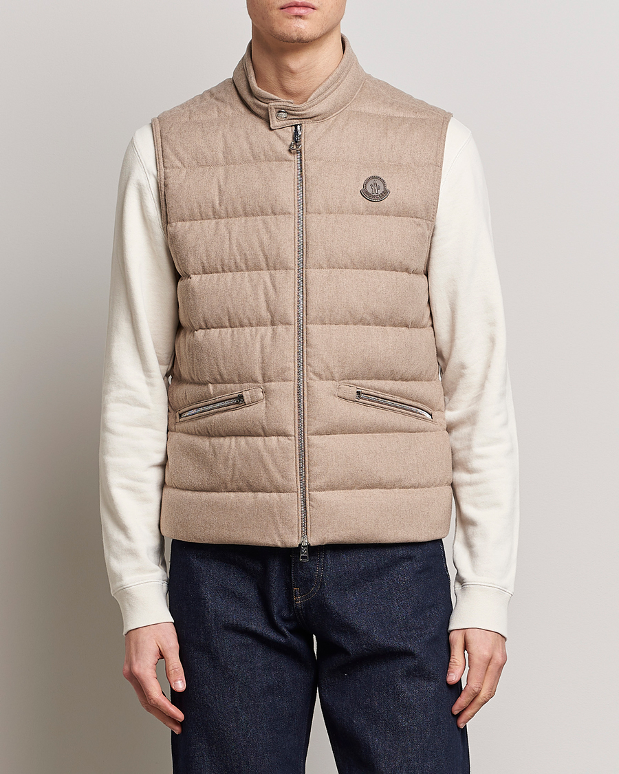 Heren | Gilets | Moncler | Gallienne Flannel Vest Light Grey