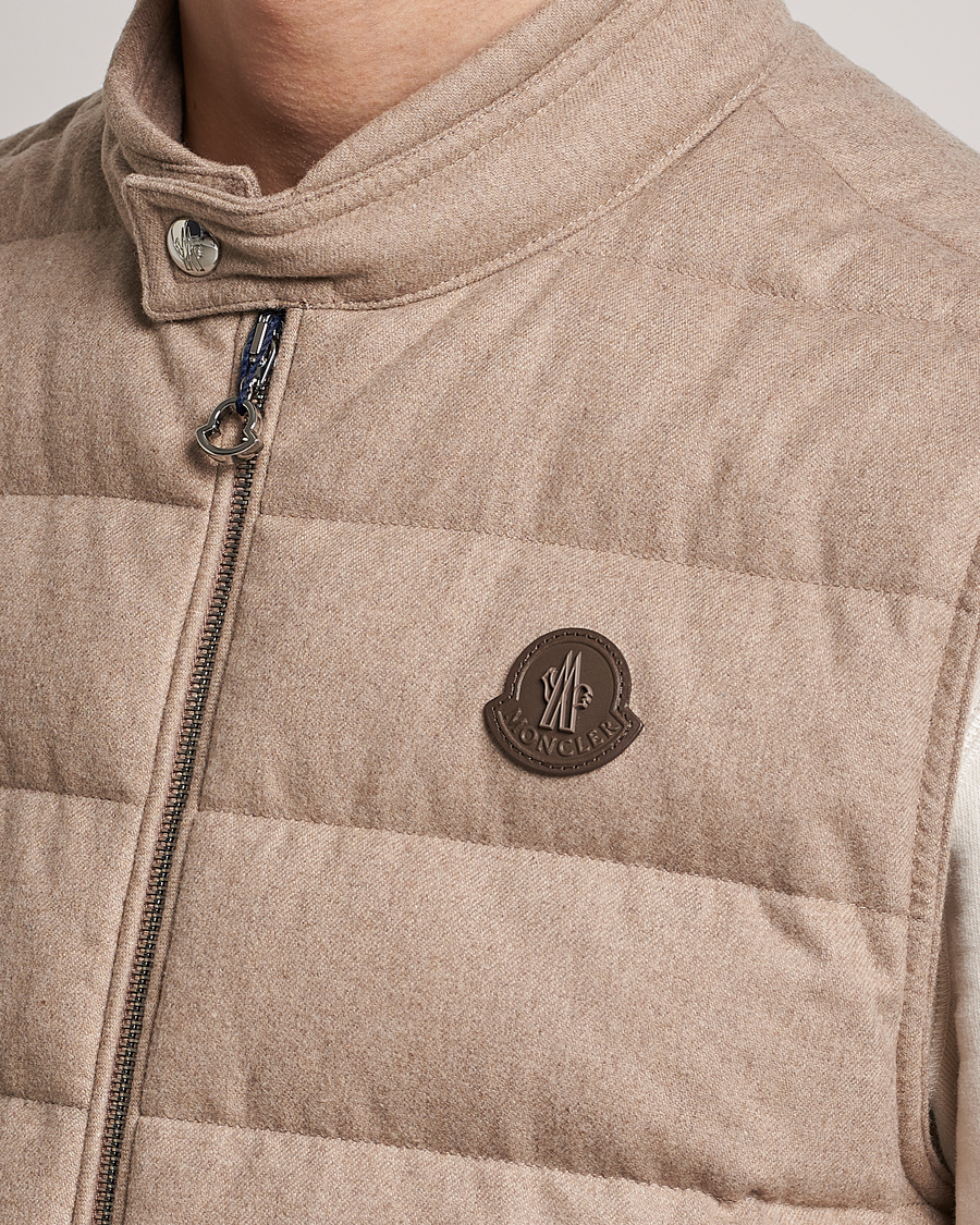 Heren | Gilets | Moncler | Gallienne Flannel Vest Light Grey