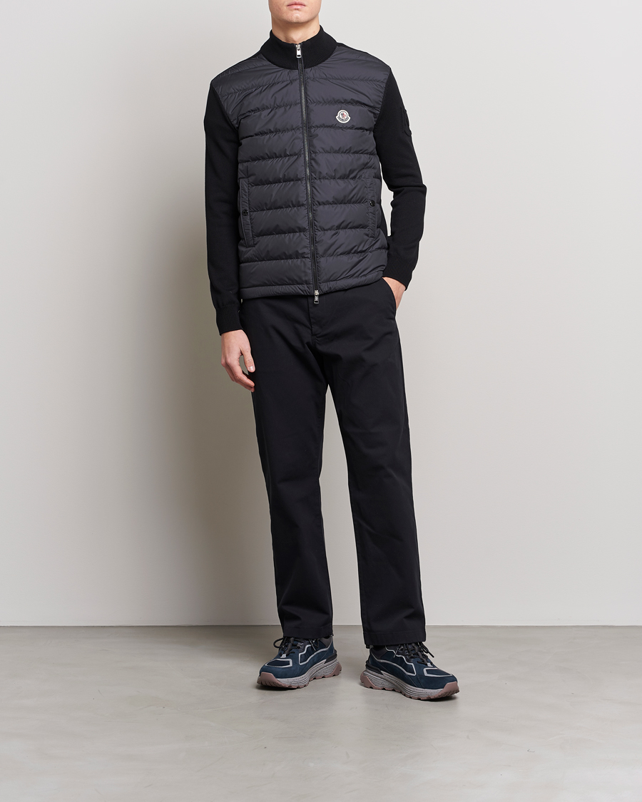 Heren | Truien | Moncler | Zip Padded Cardigan Black