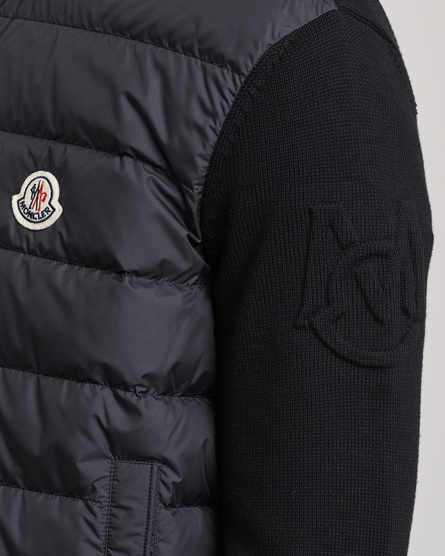 Heren | Truien | Moncler | Zip Padded Cardigan Black