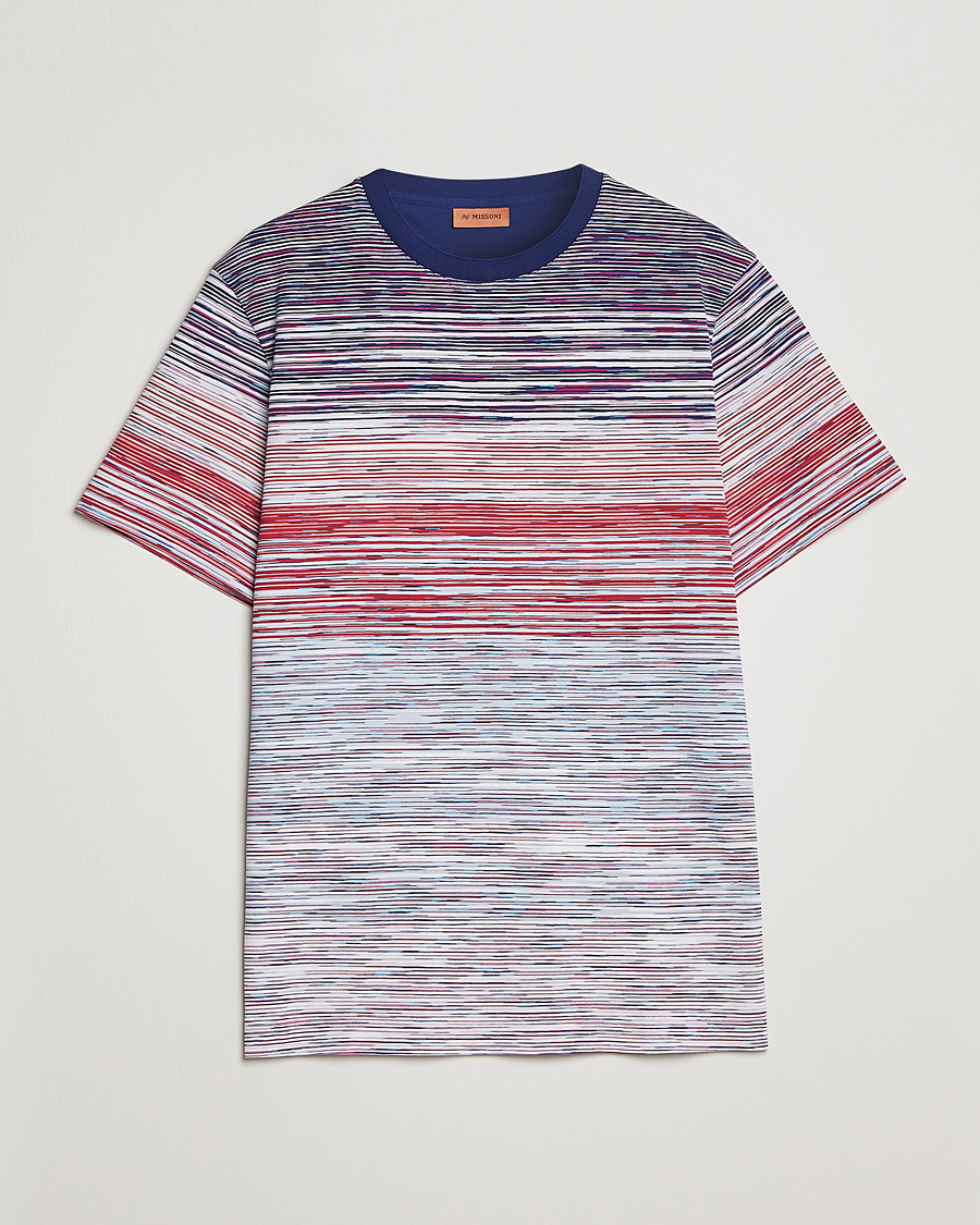 Heren | T-shirts | Missoni | Space Dye T-Shirt Violet/Light Blue