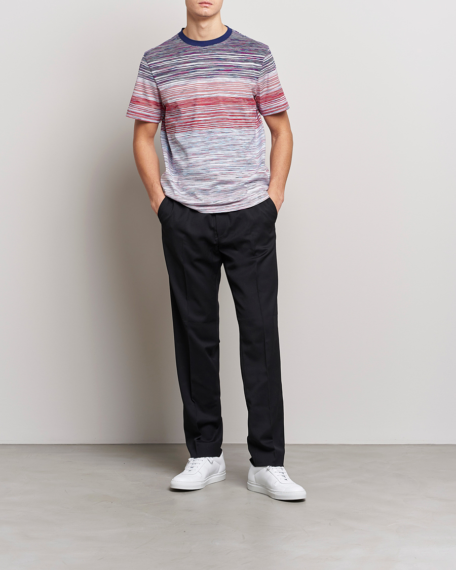 Heren | T-shirts | Missoni | Space Dye T-Shirt Violet/Light Blue