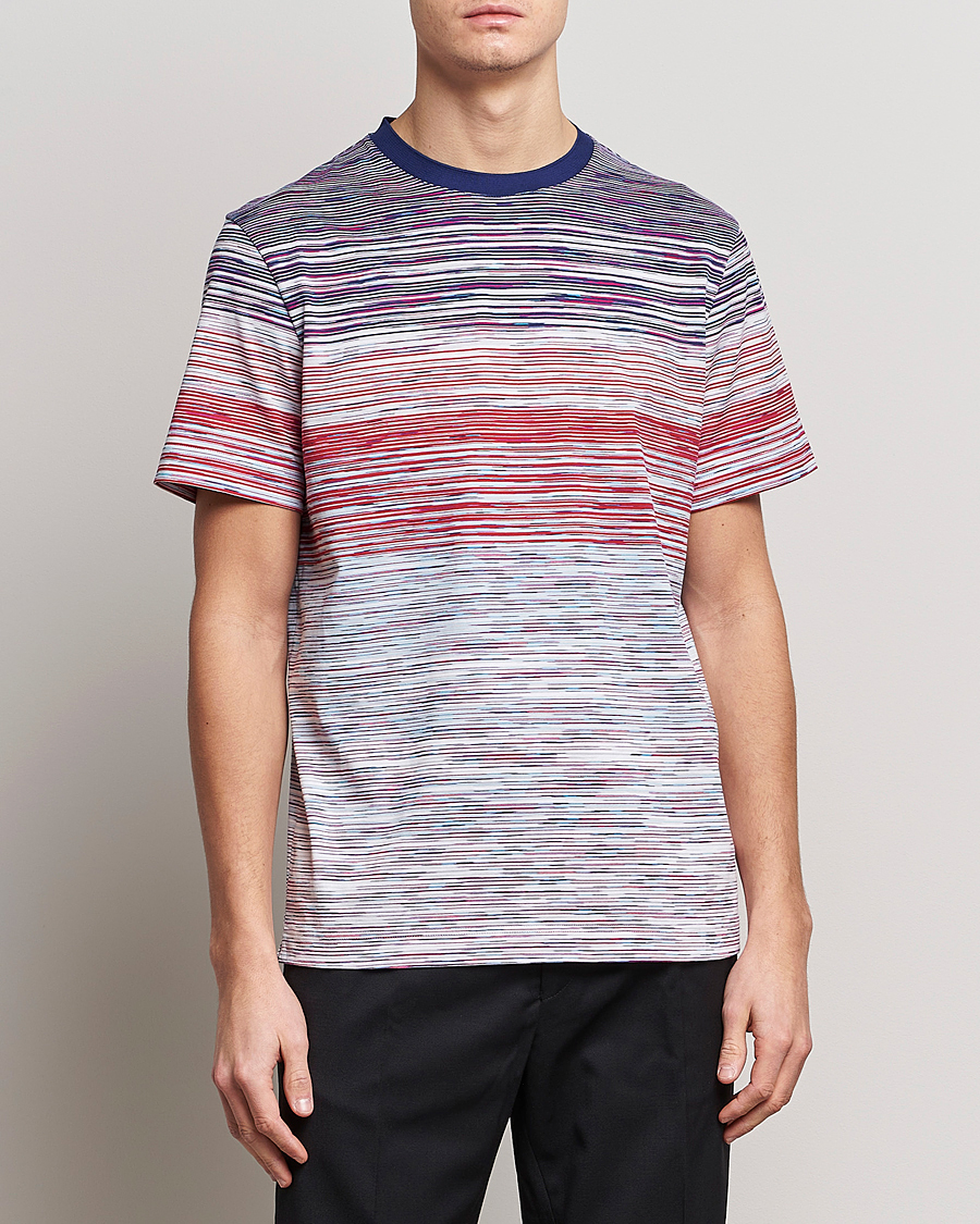 Heren | T-shirts | Missoni | Space Dye T-Shirt Violet/Light Blue