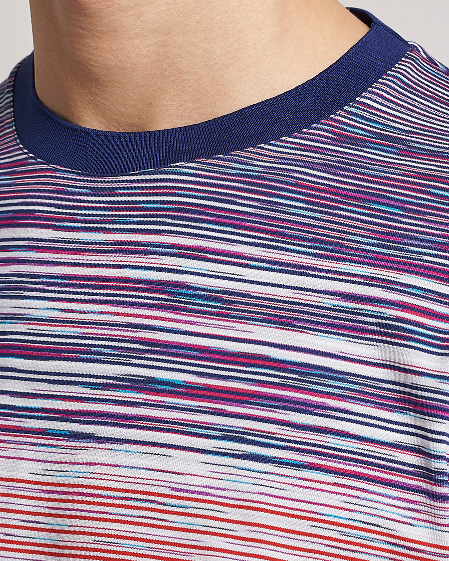Heren | T-shirts | Missoni | Space Dye T-Shirt Violet/Light Blue