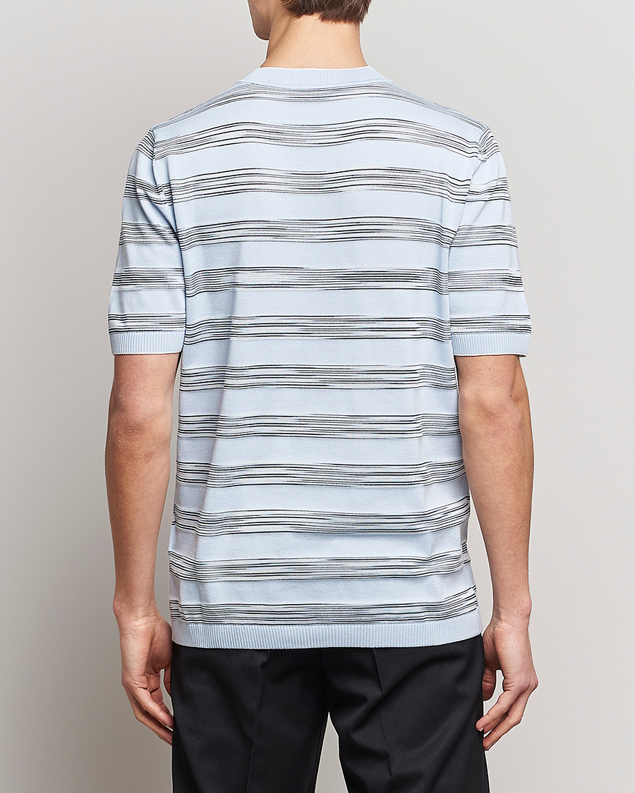 Heren | T-shirts | Missoni | Knitted Space Dye T-Shirt Light Blue