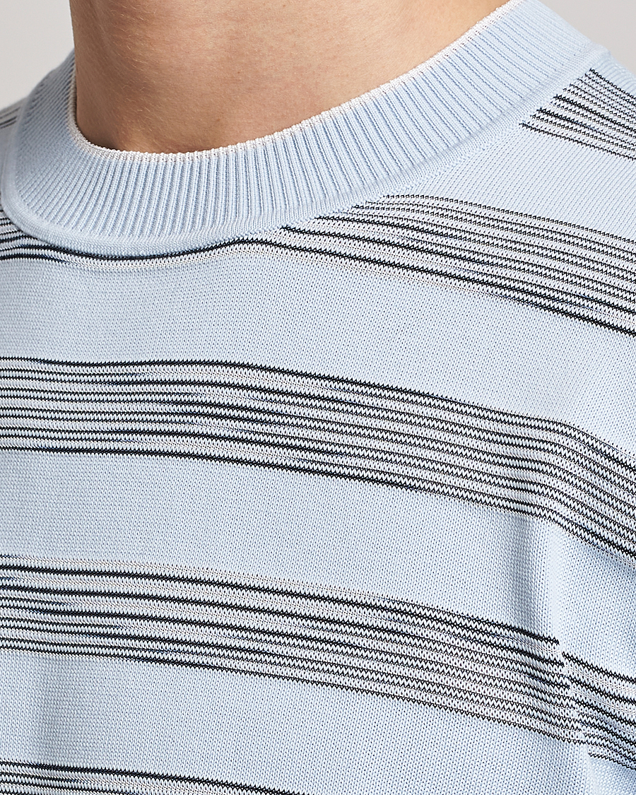 Heren | T-shirts | Missoni | Knitted Space Dye T-Shirt Light Blue