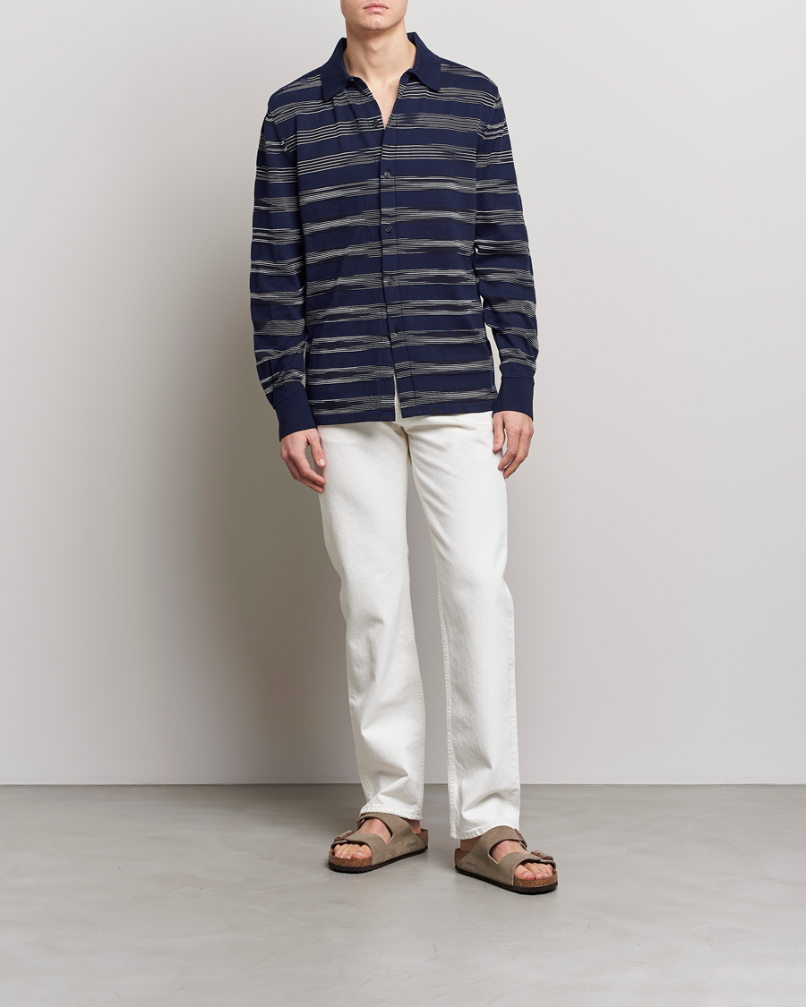 Heren | Overhemden | Missoni | Space Dye Knitted Shirt Black/Navy