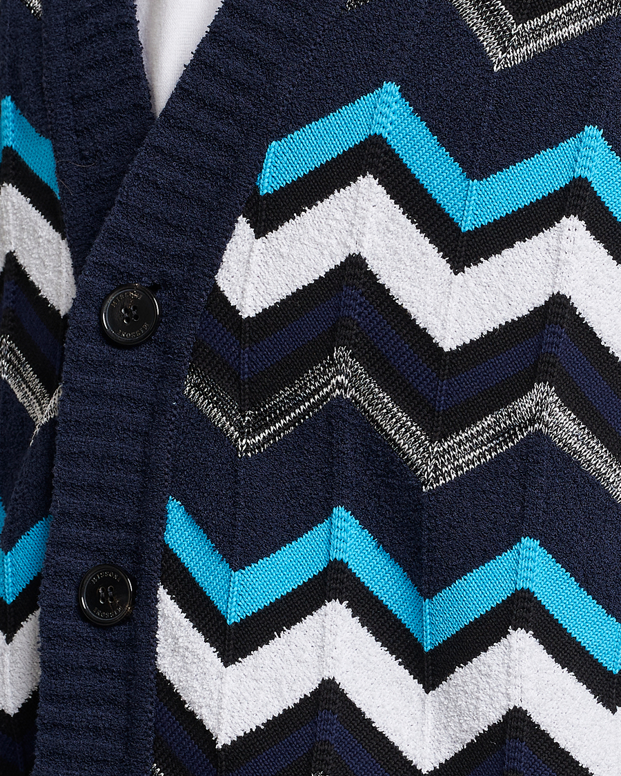 Heren | Truien | Missoni | Maxi Cardigan  Navy/White