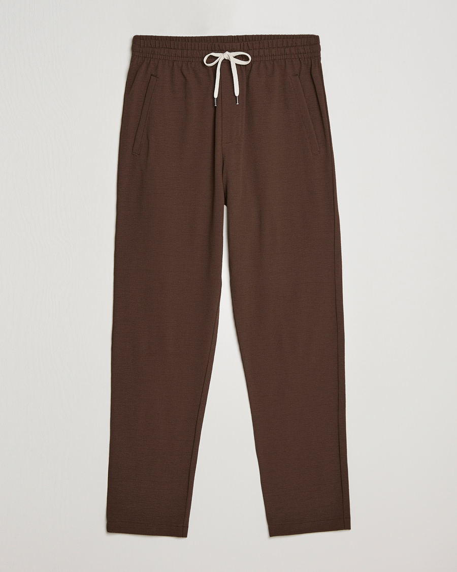 Heren | Broeken | Harris Wharf London | Coolmax Seersucker Trouser Brown