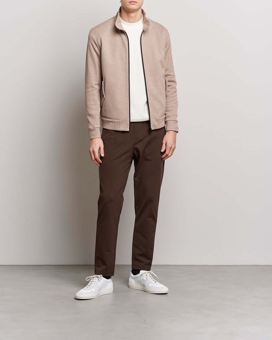Heren | Broeken | Harris Wharf London | Coolmax Seersucker Trouser Brown