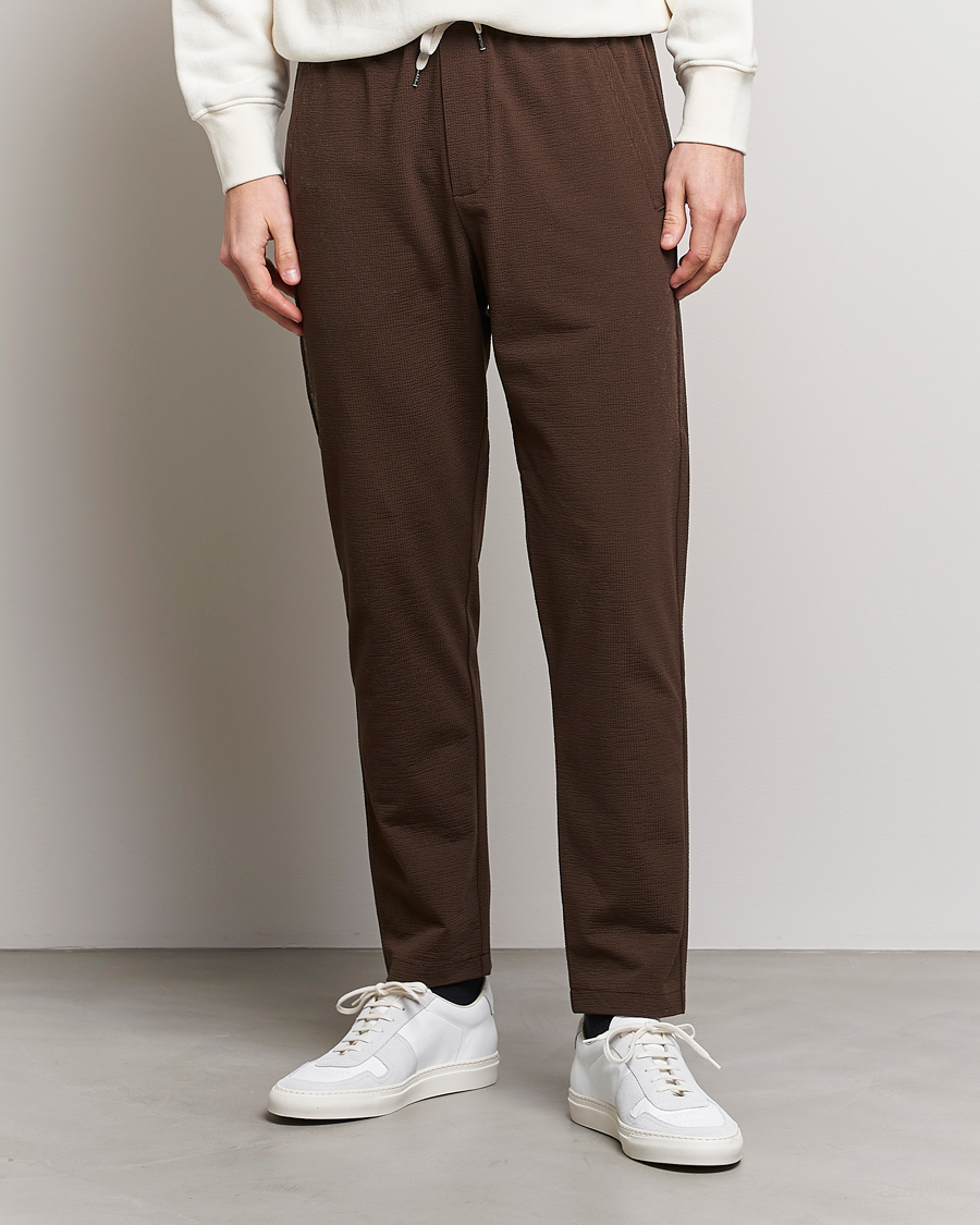 Heren | Broeken | Harris Wharf London | Coolmax Seersucker Trouser Brown