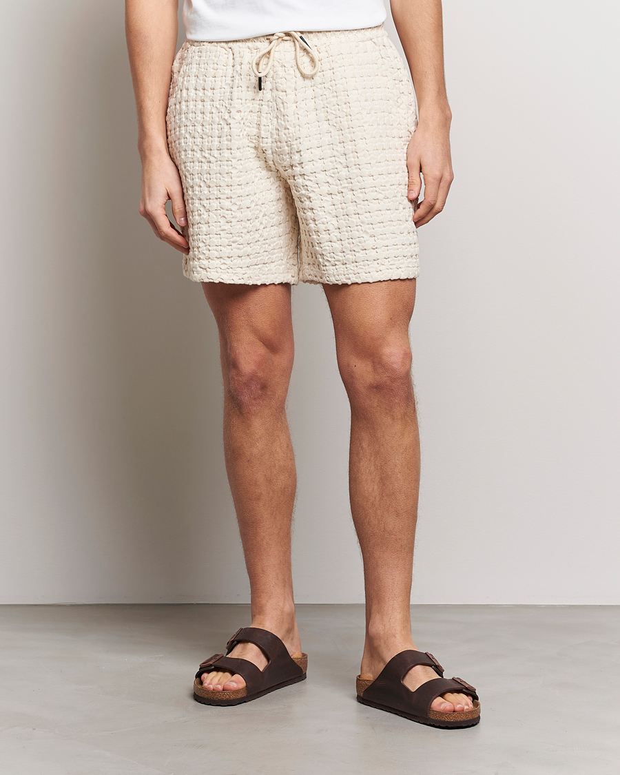 Heren |  | OAS | Porto Waffle Shorts Ecru