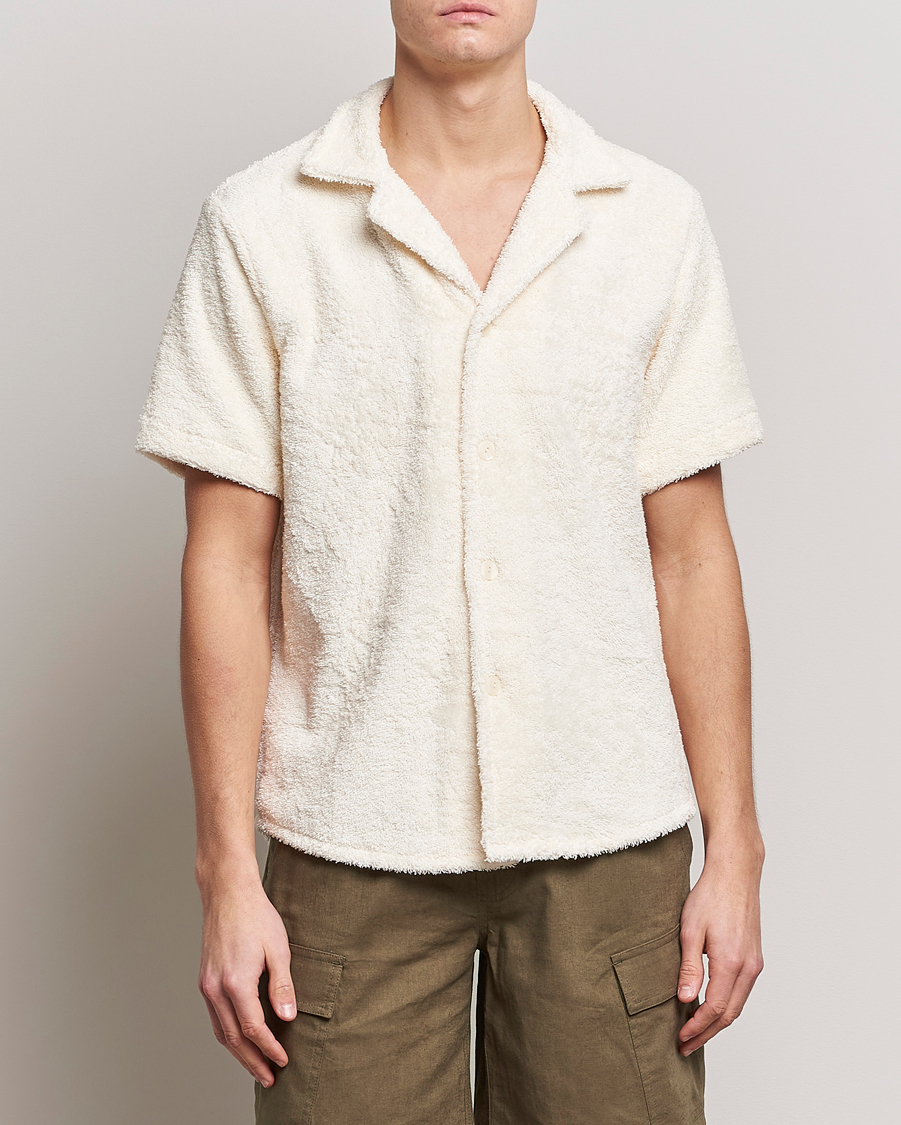 Heren | Overhemden met korte mouwen | OAS | Cuba Ruggy Shirt Off White