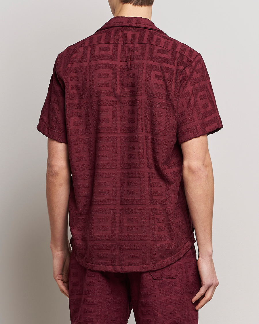 Heren | Overhemden | OAS | Terry Cuba Short Sleeve Shirt Burgundy