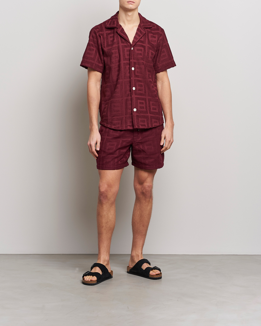 Heren | Korte broek | OAS | Terry Shorts Burgundy