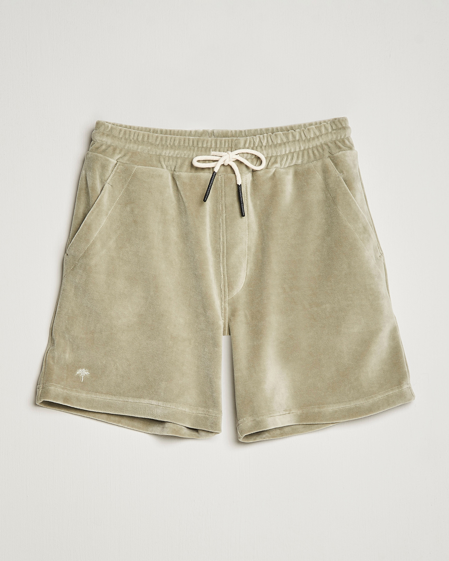 Heren | Korte broek | OAS | Drawstring Velour Shorts Washed Grey