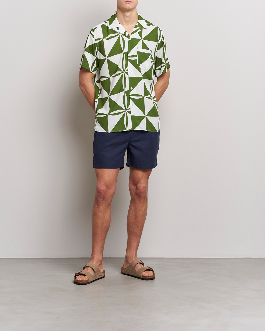 Heren | Overhemden | OAS | Viscose Resort Short Sleeve Shirt Bloomy Plateau