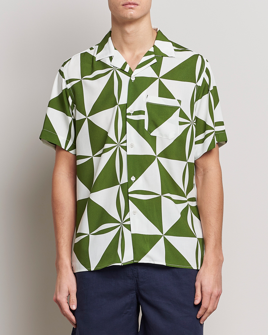 Heren | Overhemden | OAS | Viscose Resort Short Sleeve Shirt Bloomy Plateau