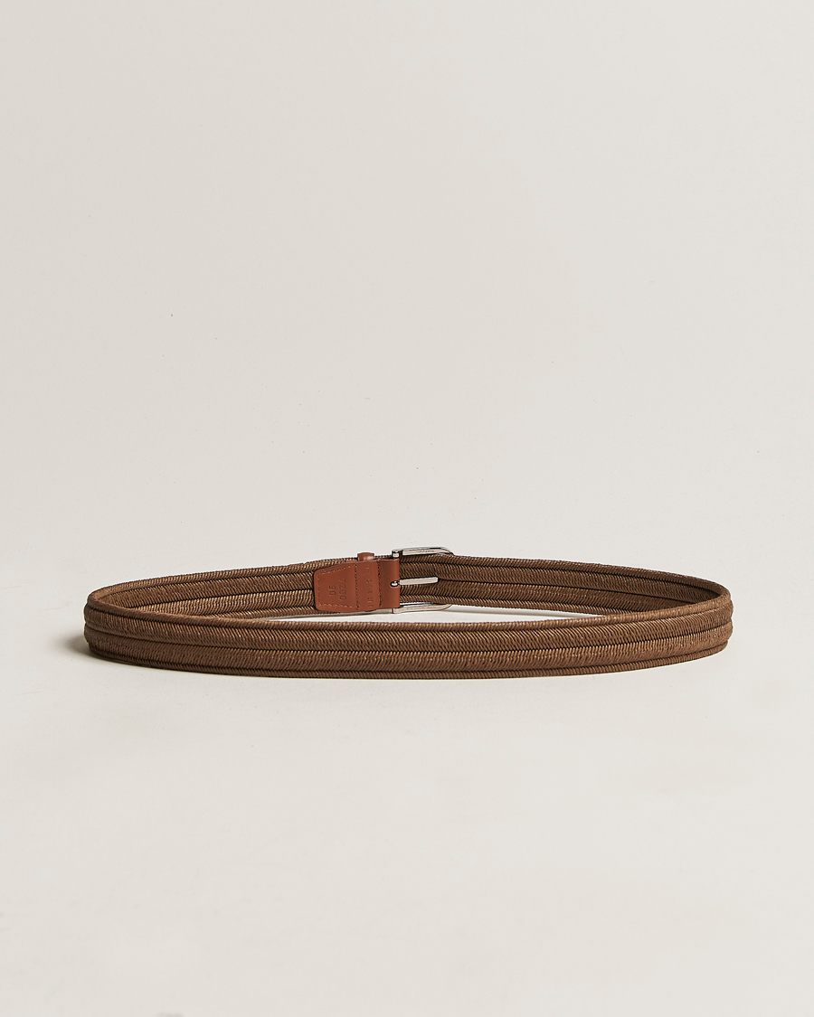 Heren | Orciani Elasticated Belt 3,5 cm Cognac | Orciani | Elasticated Belt 3,5 cm Cognac
