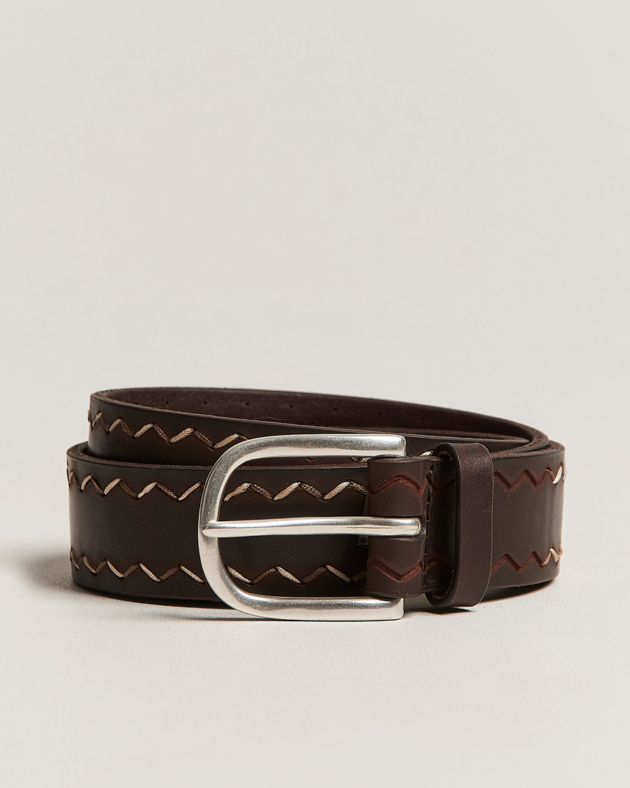 Heren | Orciani Bull Gaucho Leather Belt Dark Brown | Orciani | Bull Gaucho Leather Belt Dark Brown