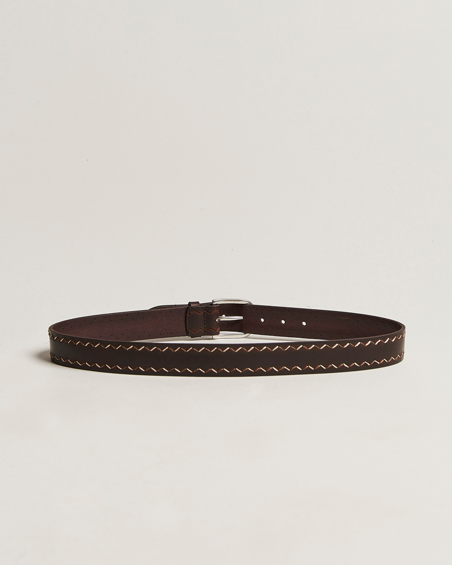 Heren | Orciani Bull Gaucho Leather Belt Dark Brown | Orciani | Bull Gaucho Leather Belt Dark Brown
