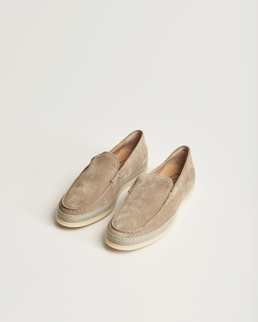 Heren | Tod's Raffia Loafers Taupe Suede | Tod's | Raffia Loafers Taupe Suede