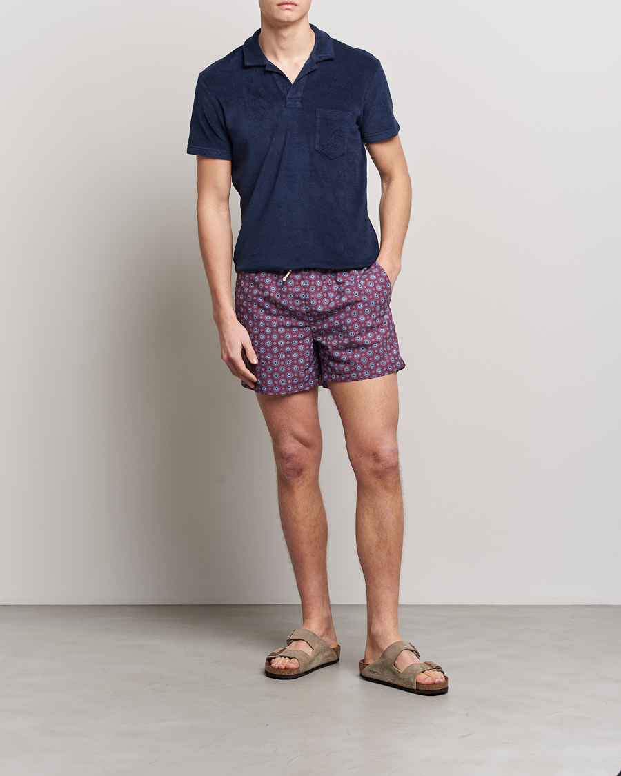 Heren | Zwembroek | Ripa Ripa | Printed Swimshorts Wine