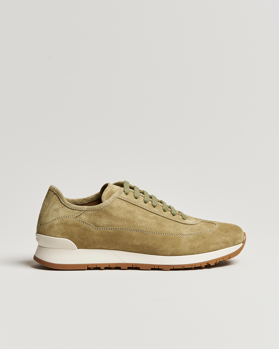 Heren | John Lobb Hurlingham Running Sneakers Moss Suede | John Lobb | Hurlingham Running Sneakers Moss Suede