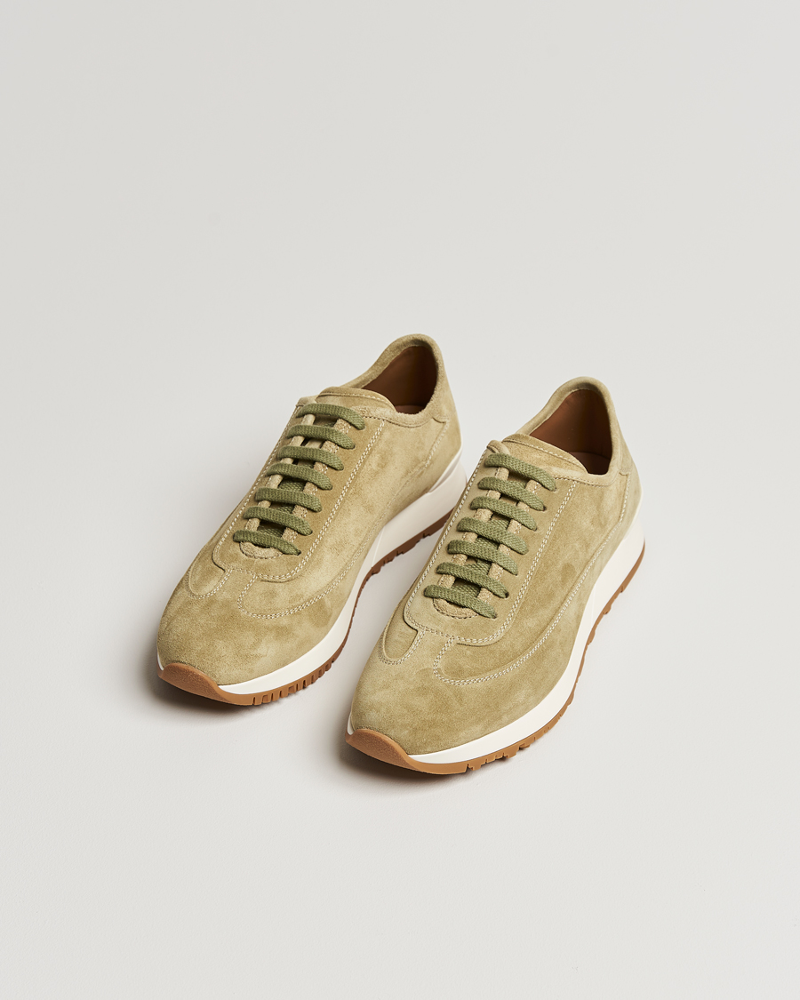 Heren | John Lobb Hurlingham Running Sneakers Moss Suede | John Lobb | Hurlingham Running Sneakers Moss Suede