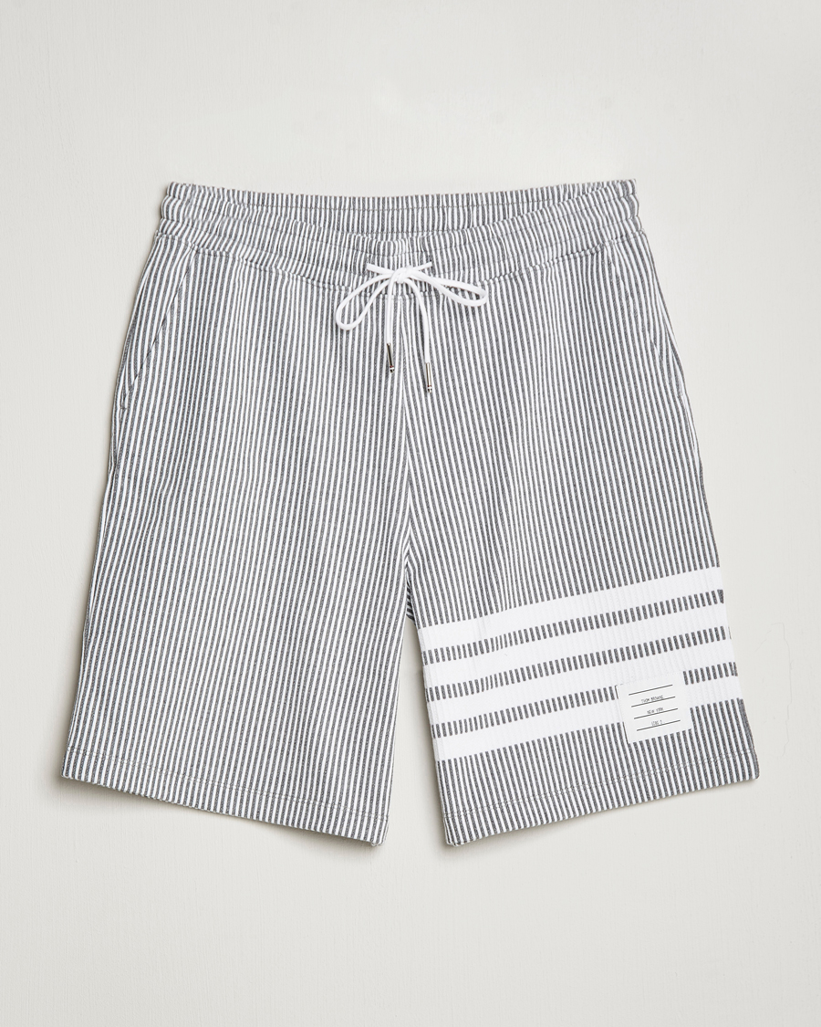 Heren | Korte broek | Thom Browne | Seersucker Loopback Shorts Light Grey