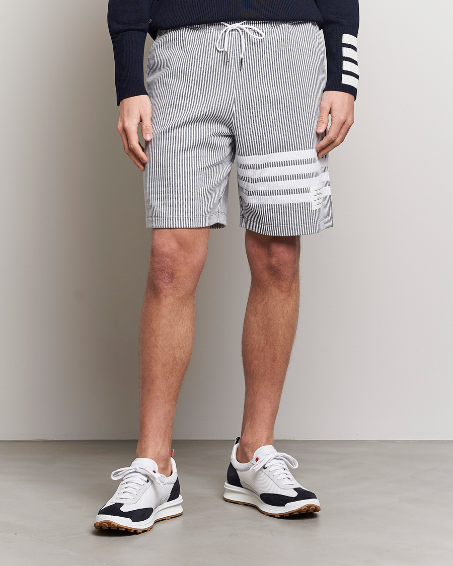 Heren | Korte broek | Thom Browne | Seersucker Loopback Shorts Light Grey