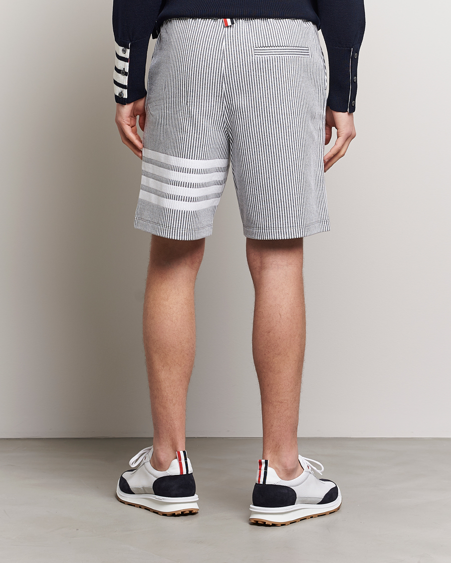 Heren | Korte broek | Thom Browne | Seersucker Loopback Shorts Light Grey