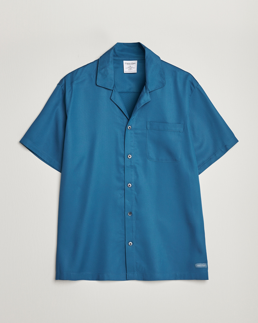 Heren | Overhemden | Calvin Klein | Lyocell Short Sleeve Loungewear Shirt Midnight