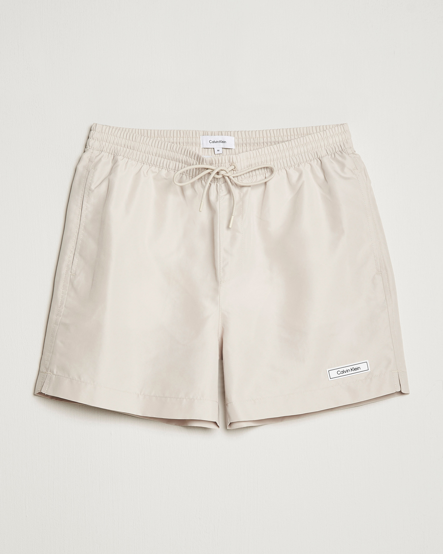 Heren | Zwembroek | Calvin Klein | Logo Drawstring Swimshorts Stony Beige