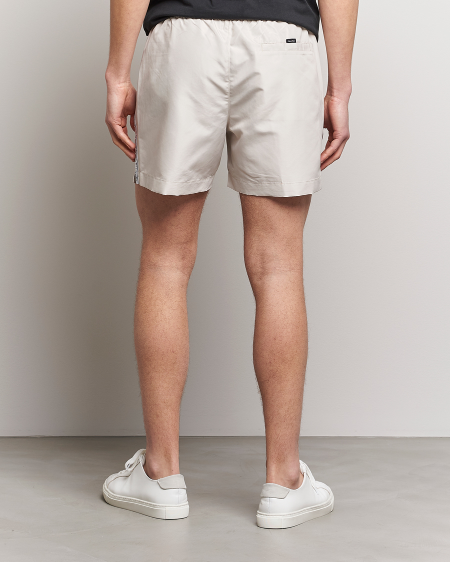 Heren | Zwembroek | Calvin Klein | Side Logo Drawstring Swimshorts Stony Beige