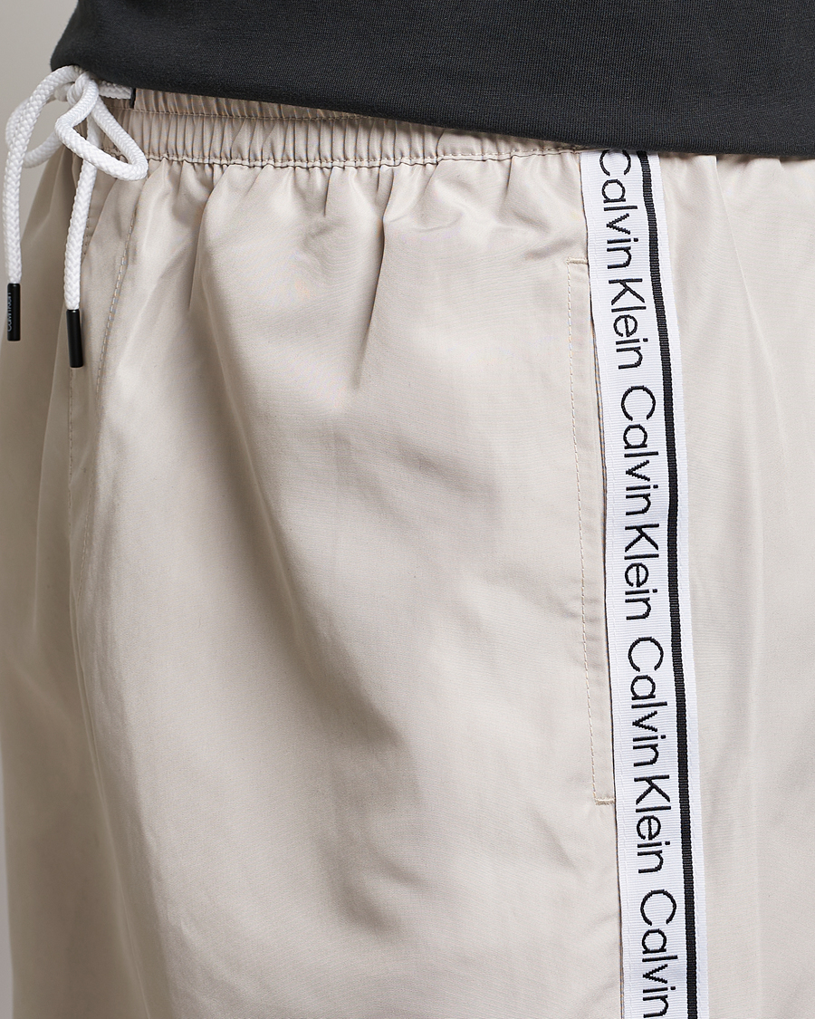 Heren | Zwembroek | Calvin Klein | Side Logo Drawstring Swimshorts Stony Beige