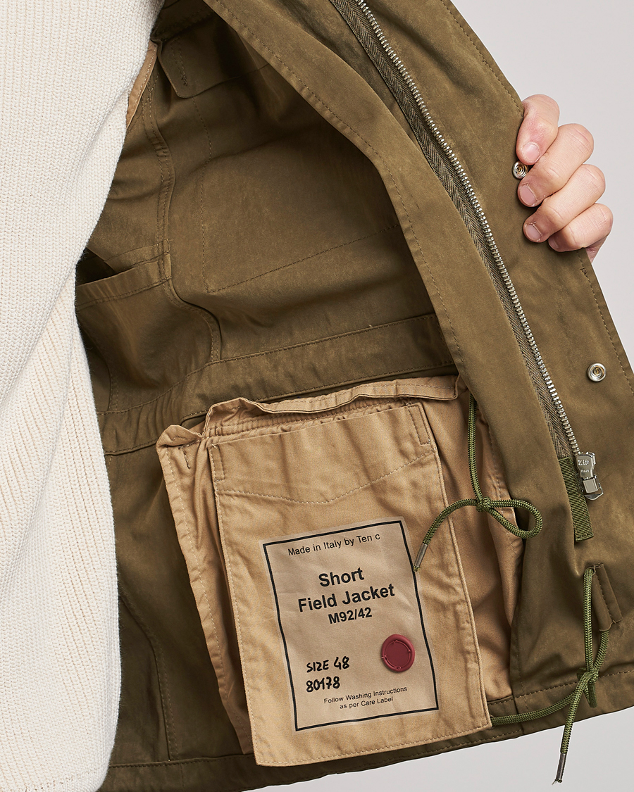 Heren | Jassen | Ten c | 9 oz OJJ Piece Dyed Short Field Jacket Olive