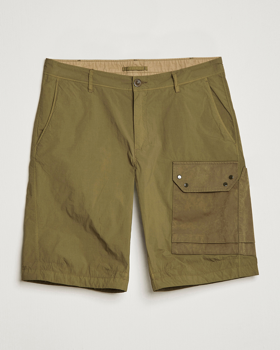 Heren | Korte broek | Ten c | Garment Dyed Nylon Cargo Shorts Olive