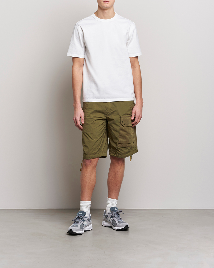 Heren | Korte broek | Ten c | Garment Dyed Nylon Cargo Shorts Olive